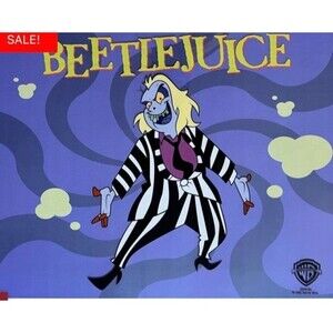 Warner Bros BEETLEJUICE Limited Edition Sericel Animation Art HALLOWEEN HOLIDAY
